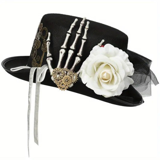 Gothic Steampunk Top Hats Skull Skeleton