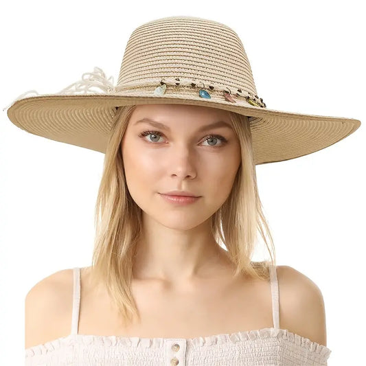 Rope Bowknot Sun Hat Wide Brim