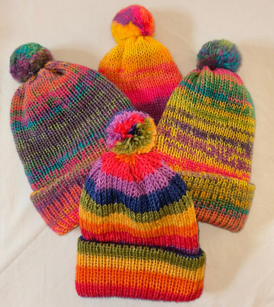 100% Pure Rainbow Bobble Hat