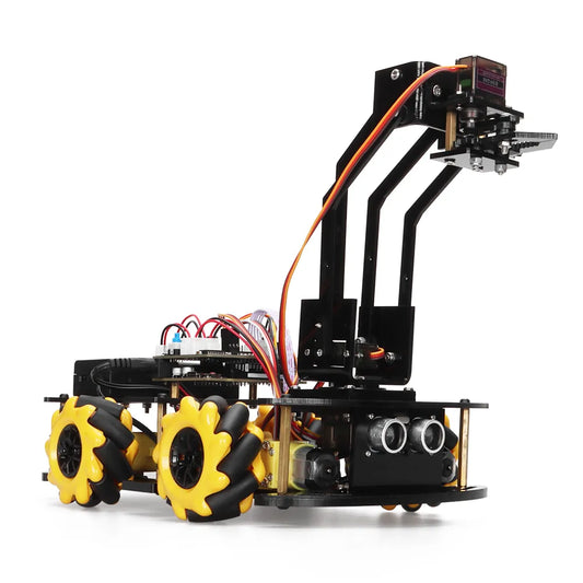 Smart Robot Car Kit for Arduino Programming Mechanical Arm Robot with 4WD Mecanum Wheels for Learning Education Automation Kits